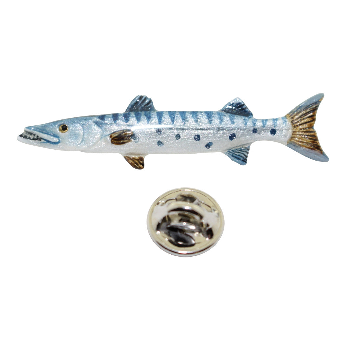 Barracuda Pin ~ Hand Painted ~ Lapel Pin ~ Sarah's Treats & Treasures